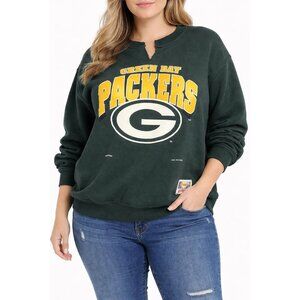 Green Bay Packers NFL Sweatshirt Size M Green & Yellow Crewneck Vintage Style Co